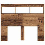 Headboard with Shelf Old Wood 120 x 17 x 102 cm Engineered Wood 869111