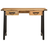 Desk with Drawers 105x55x70 cm Solid Wood Mango and Iron 372733