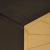 TV Cabinet Black and Gold 105 x 33 x 46 cm Engineered wood 4017842
