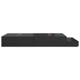 Storage Bed Frame with Drawer Black oak 236.5 x 120 x 31.5 cm 3335630