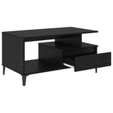 Coffee Table Black Oak 90 x 49 x 45 cm Engineered Wood 881053