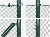 Hexagonal Fence with Concrete Base 50 x 1.5 m PVC-Coated Steel 3353564