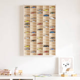 Wooden Collector's Display Case with 90 Compartments 50.5x4.5x79cm 4017379