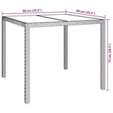 Garden Table Beige 90 x 90 x 75 cm Poly Rattan 362536