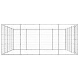 Outdoor Dog Kennel Galvanised Steel 24.2 m 3082319