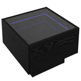Coffee Table Black oak 40 x 40 x 30 cm Engineered wood 879658