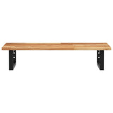 Basin Shelf Wall Mounted Steel and Solid Wood Acacia 3302713