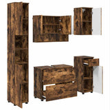 Bathroom Furniture Set 5 pcs Smoked Oak 3393078
