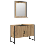 Bathroom Furniture Set with Storage 2 pcs Brown 80 x 33 x 60 cm 3334332