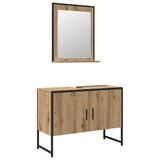 Bathroom Furniture Set with Storage 2 pcs Brown 80 x 33 x 60 cm 3334332