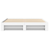 Bed Frame without Mattress White 200x200 cm Engineered Wood 3295443