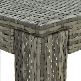 7 Piece Garden Bar Set with Cushions Poly Rattan Grey 3095411