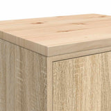 Garage Storage Cabinet Sonoma Oak 60x51x85 cm Solid Wood Pine 860573