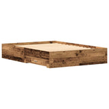 Bed Frame with Drawer Old Wood 140 x 190 cm Engineered Wood 3333972