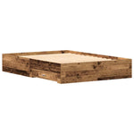 Bed Frame with Drawers Old wood 140 x 200 cm Engineered wood 3333966