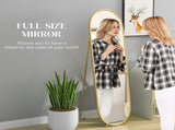 40 x 160cm Full Length Mirror, Floor Standing, Wall-Mounted or Leaning Against Wall Tall Mirror w/ T3398P341322