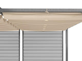 3 x 2.8m Metal Pergola, with Retractable Fabric Roof - Beige T3398P320021