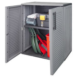 Garden Storage Cabinet Grey and Black 68x37x84 cm PP 151819