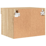 Bedside Cabinets with LED Lights Wall-mounted 2 pcs Sonoma Oak 837118