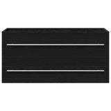 Bathroom Sink Cabinet Black Oak 100x38.5x48 cm Engineered Wood 862538