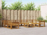 Outdoor Sofa Set 10 pcs Natural Solid Acacia Wood 3367007