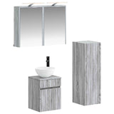 Bathroom Furniture Set 4 pcs Grey Sonoma 3407468