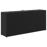 ZNTS Garden Planters with 2 Pots 2 pcs Black 90x20x40 cm Poly Rattan 3210513