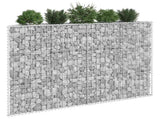 Trapezium Gabion Raised Bed Galvanised Steel 150x20x100 cm 145654