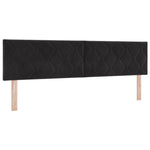 ZNTS LED Headboard Diamond Blocks Design Black 180 cm Velvet 3338248