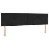ZNTS LED Headboard Diamond Blocks Design Black 180 cm Velvet 3338248
