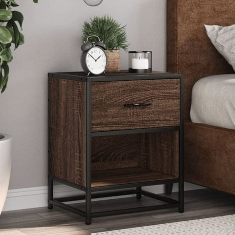 ZNTS Bedside Cabinets 2 pcs Brown Oak 40x31x50 cm Engineered Wood 848693