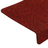 Stair Mats Self-adhesive 15 pcs 65x21x4 cm Bordeaux Red Rectangular Edge 134565
