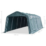 Removable Livestock Tent PVC 550 g/m 3.3x8 m Dark Green 3055650