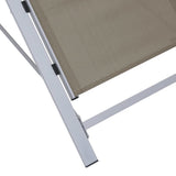 Sun Lounger Taupe Textilene, Aluminium, Steel Standard 310538