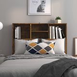 Headboard Cabinet Smoked Oak 100x19x103.5 cm 817243