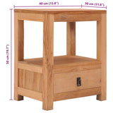 bedside Cabinet 40x30x50 cm Solid Teak Wood 287228