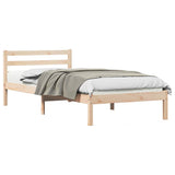 Bed Frame Brown 215.5 x 85.5 x 69.5 cm Solid Pine Wood 869760