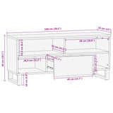 TV Cabinet with Drawer Brown 100 x 33 x 46 cm Solid Mango Wood 4018312