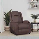 Massage Chair Brown Faux Leather 321313