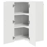 Wall Corner Cabinet LUCCA High Gloss White 57 x 57 x 80 cm 885079