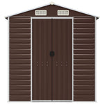 Garden Shed Brown 191x300x198 cm Galvanised Steel 3188266