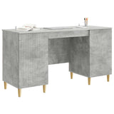 Desk with Door Concrete Grey 142.5 x 50 x 75 cm Engineered Wood 3414597