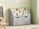 Kids Bookshelf Concrete Grey 60 x 29.5 x 69 cm Engineered Wood 892392