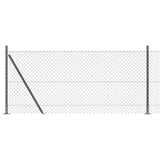 Welded Wire Fence with Concrete Base 10 x 0.8 m 3351256