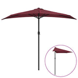 312498 Balcony Parasol with Aluminium Pole Bordeaux Red 270x144x222 cm Half