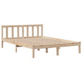 ZNTS Bookcase Bed without Mattress 160x200 cm Solid Wood Pine 3321747
