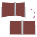 Retractable Side Awning Brown 140x600 cm 48457