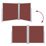 Retractable Side Awning Brown 140x600 cm 48457