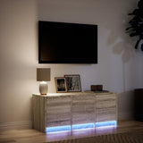 TV Cabinet with LED Sonoma Oak 97x34x40 cm Engineered Wood 852238
