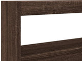 Headboard Cabinet with LED Brown Oak 100x17x102 cm 839188